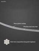 Hidden Clothesline Balcony Hole Punched Contraction Steel Wire Hanging Clothes Rack Indoor Extendable Sun Blanket