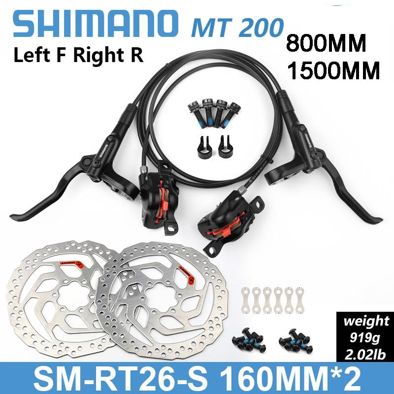 Shimano BR BL MT200 freno de bicicleta MTB freno de disco hidráulico 750/800/1350/1450/1500mm frenos de abrazadera de montaña actualizado MT315