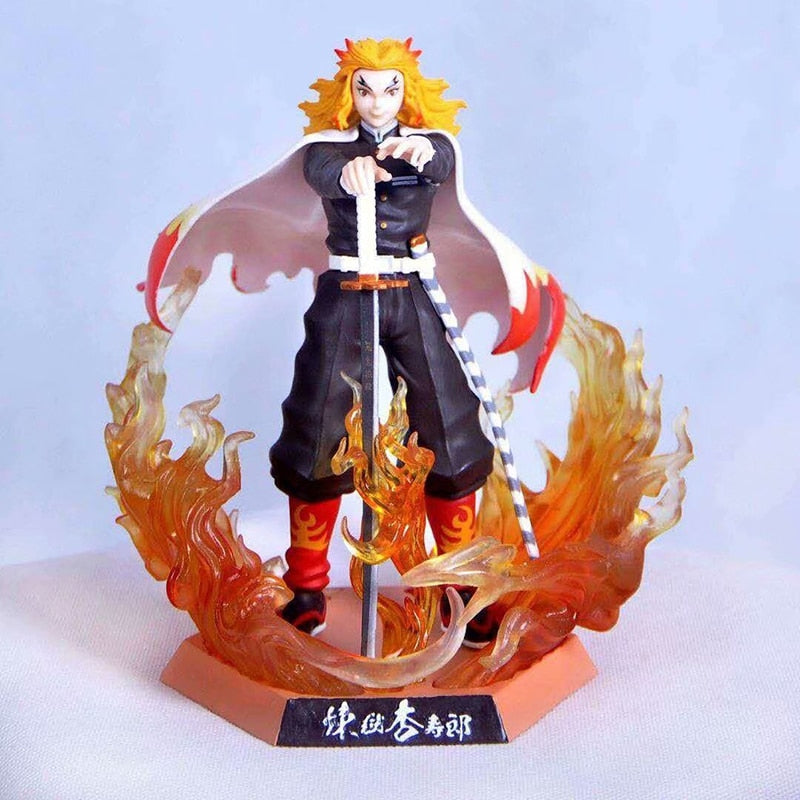 25 cm Demon Slayer Rengoku Kyoujurou PVC Actionfiguren Spielzeug GK Anime Kimetsu No Yaiba PVC Figur Spielzeug