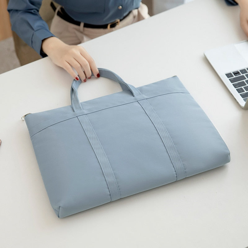 Maletín de moda para mujer, bolso A4 para documentos, bolso de mano para mujer, maletines para ordenador portátil de 14 ", bolso de viaje de oficina Neutral 2022