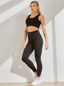 Leggings de cintura alta para mujer, mallas deportivas negras para mujer, mallas deportivas ajustadas para entrenamiento