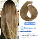 AW Tape In Human Hair Straight Extensions Black Brown Invisible Seamless None Remy Skin Weft European Natural Hair Extension