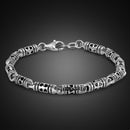 Fashion Vintage Men100% 925 Sterling Silver Bracelet Punk Hip-Hop Male Solid Pure Silve Boy 20 cm Chain Hand Catenary Jewelry