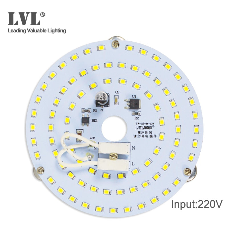 LED Panel Light 7W 10W 18W 25W 40W No Flicker AC 220V 230V for Ceiling Light Source Square Round Panel Light