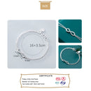 Trustdavis Genuine 925 Sterling Silver Sweet Minimalist Double Layer Infinity CZ Bracelet For Women Wedding Jewelry Gift DS2177