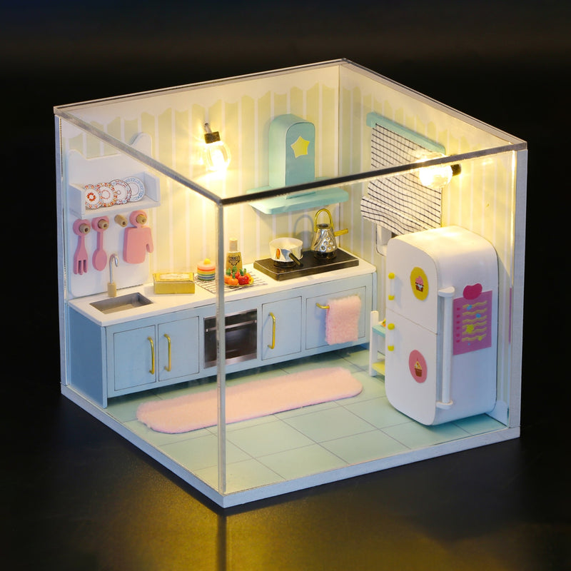 CuteBee Miniatur Furniture for Dolls House Accessories Mini House Toy Hous DIY Dollhouse Kit Gift for Girls Friend Children