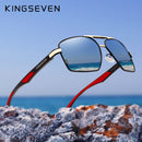 KINGSEVEN Brand 2022 New Polarized Men Sunglasses Square Aluminum Frame Male Sun Glasses Driving Fishing Eyewear Zonnebril N7719