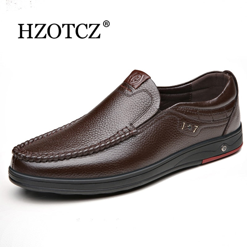 Echtes Lederschuhe Herren Loafers Slip On Business Casual Lederschuhe Klassische weiche Mokassins Hombre Atmungsaktive Herrenschuhe Wohnungen