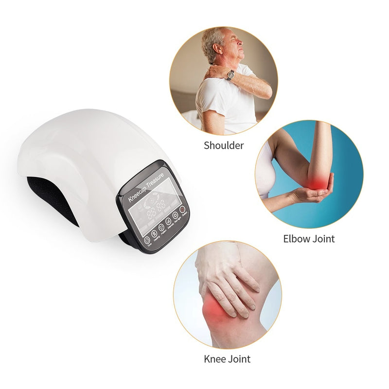 Masaje de rodilla con calefacción infrarroja eléctrica, presión de aire y vibración, instrumento de fisioterapia, masaje de rodilla, rehabilitación, alivio del dolor