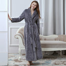 Herren Langer Dicker Warmer Flanell Bademantel Plus Größe Damen Roben Korallen Fleece Bademantel für Winter Morgenmantel Herren Kimono Nachtwäsche