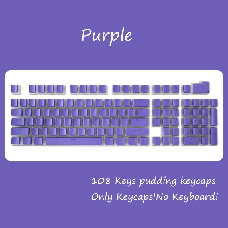 OEM Profile PBT Keycaps 108 Keys Pudding Keycap For Cherry MX Switch Mechanical Keyboard kit RGB Gamer backlit Keyboards Switch