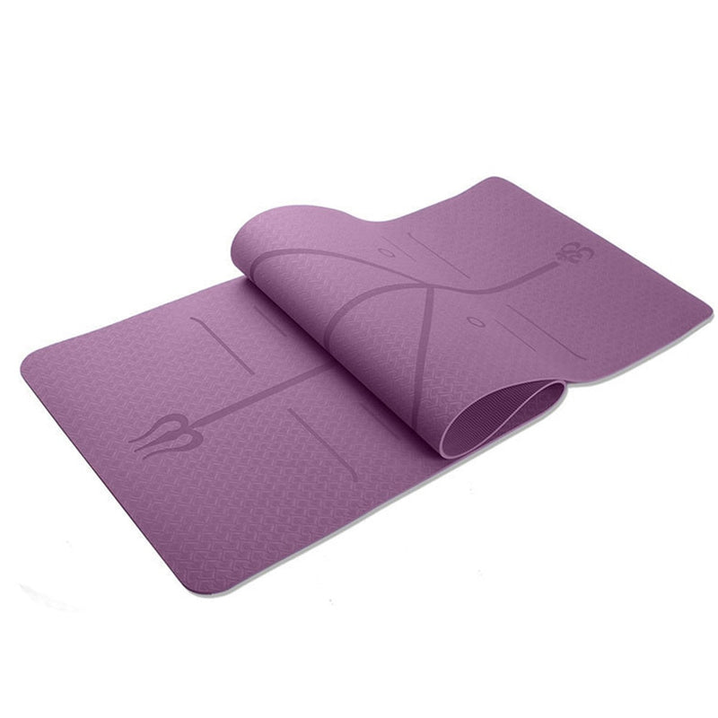 6MM Dichte TPE Yogamatte Übungspad Rutschfeste Faltbare Gymnastik Fitness Pilates Zubehör Rutschfeste Bodenspielmatte