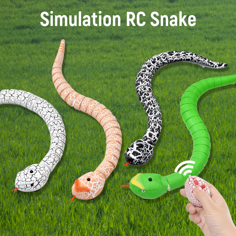 RC Animal Infrared Remote Control Snake with Egg Rattlesnake Kids Electric Toy Trick Mischief Toys Children Funny Novelty Gift