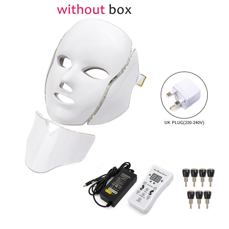 LED-Gesichtsmaske für das Gesicht Mode-Photonentherapie-Gesichtsmasken-Maschinen-Lichttherapie-Akne-Masken-Hals-Schönheits-LED-Maske für das Gesicht von Frauen
