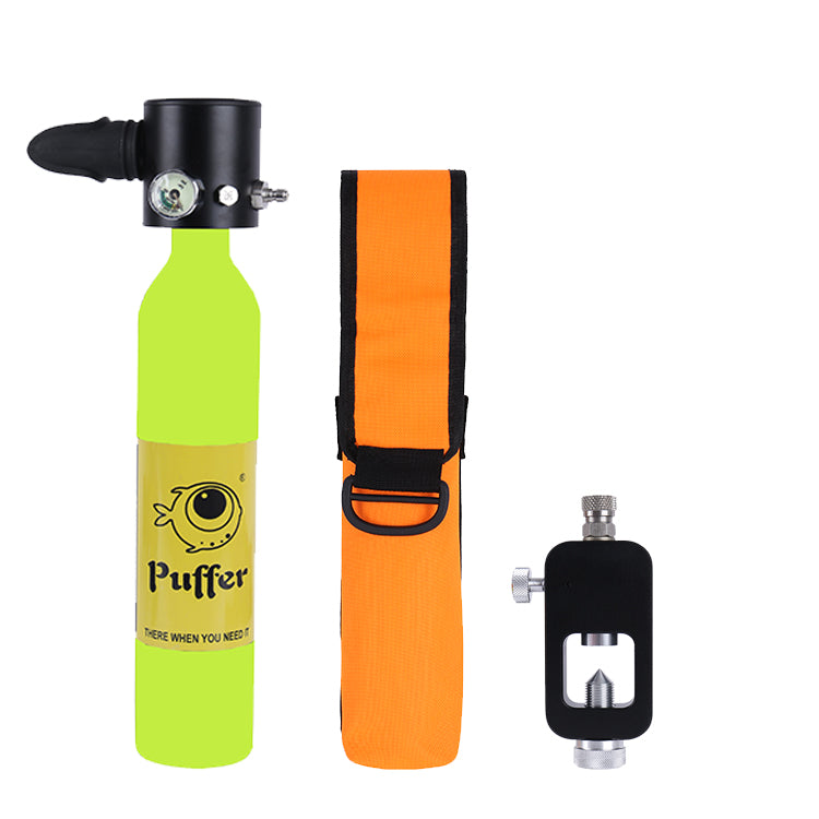 Hotdive: Tragbares Unterwasser-Atemschutzgerät (1 x 0,5 l Atemschutzgerät + 1 x Nachfülladapter + 1 x 0,5 l tragbare Tasche) - Einzelhandel 