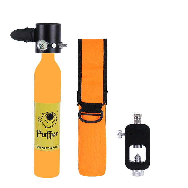 Hotdive: respirador subacuático portátil (1 respirador de 0,5 l + 1 adaptador de recarga + 1 bolsa portátil de 0,5 l) - Venta al por menor 