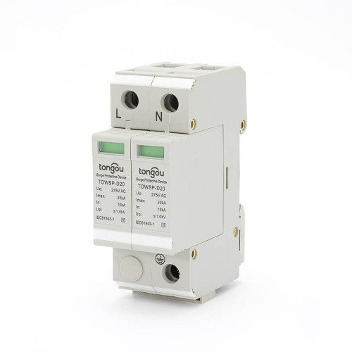 SPD AC 1P+N 10KA~20KA D ~275V House Surge Protector Protection Protective Low-voltage Arrester Device