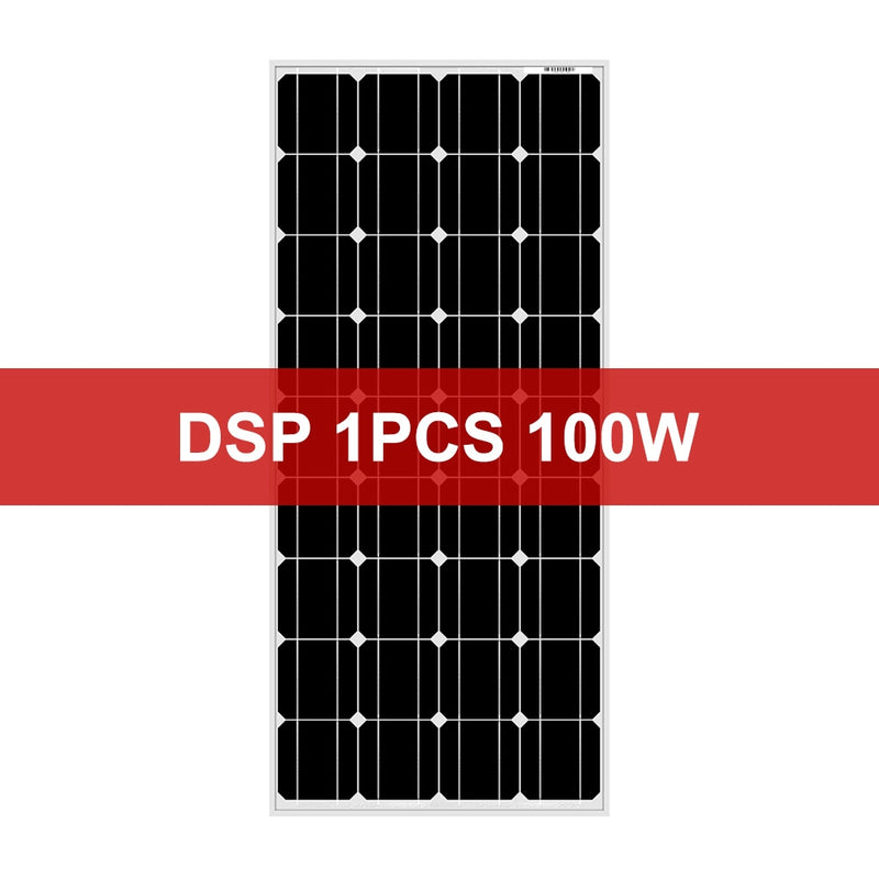 Dokio 18V 100W Rigid Solar Panel China 18V Monocrystalline Silicon Waterproof Solar Panel Charge 12V