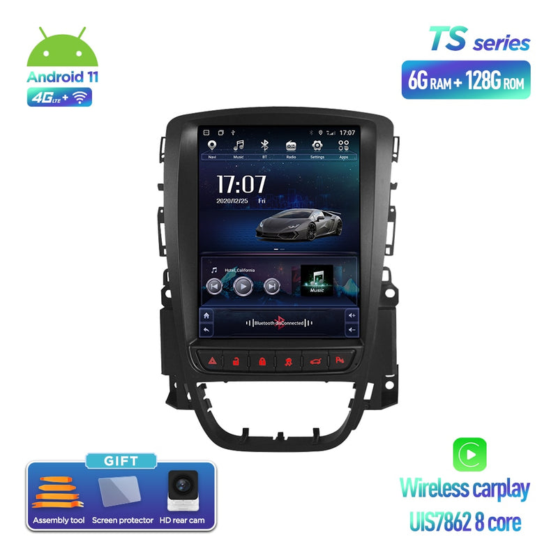 Android 11.0 Car Radio for Opel Astra J Vauxhall Buick Verano 2009-2015 player Multimedia Video 2Din 4G WIFI Carplay Head Unit