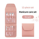 12/16Pcs Nail Clipper Set Nail Cutter Scissors Nail Polishing Stainless Steel Pedicure Trimmer Folding Storage Bag Manicure Tool