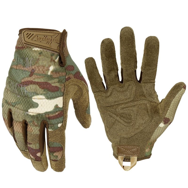 Guantes tácticos al aire libre entrenamiento militar ejército deporte escalada tiro caza montar ciclismo dedo completo antideslizante mitones