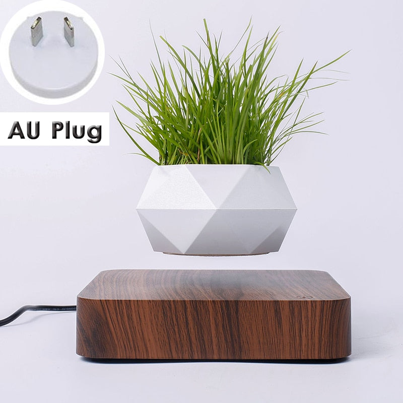 Hot Sale Levitating Air Bonsai Pot Rotation Planters Magnetic Levitation Suspension Flower Floating Pot Potted Plant Desk Decor