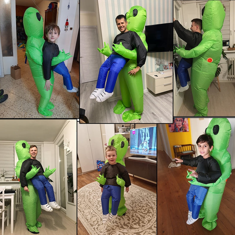 Disfraz de Mascota Alien para fiesta, disfraz de monstruo inflable de Halloween aterrador para adultos y niños, Disfraz de juego de rol de Anime