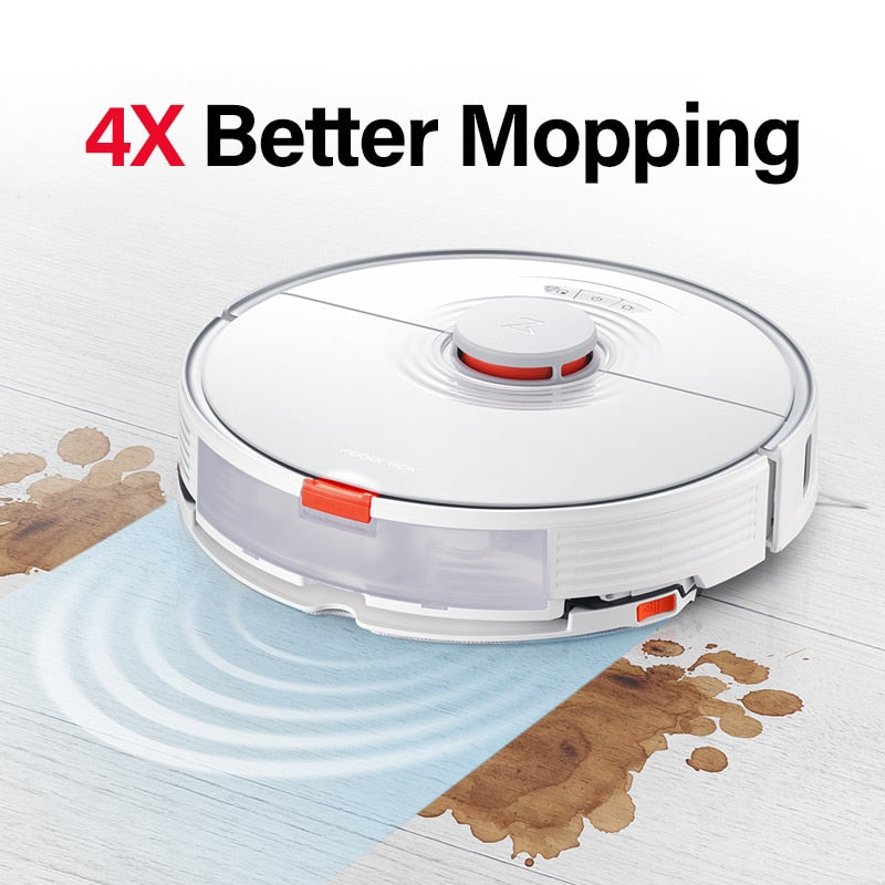 Roborock S7 Roboter-Staubsauger Sonic Mopping Auto Mop Lifting WiFi App Control Auto Sweep Dust Neue Gummibürste für Tierhaare