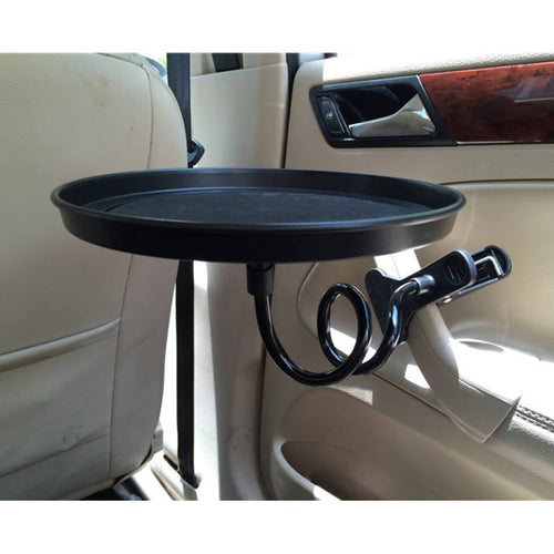 Auto-Essentablett mit Klemmhalterung, klappbarer Esstisch, Getränkehalter, Auto-Tablett, Rücksitz-Wasserbecherhalter, schwenkbares Auto-Tablett