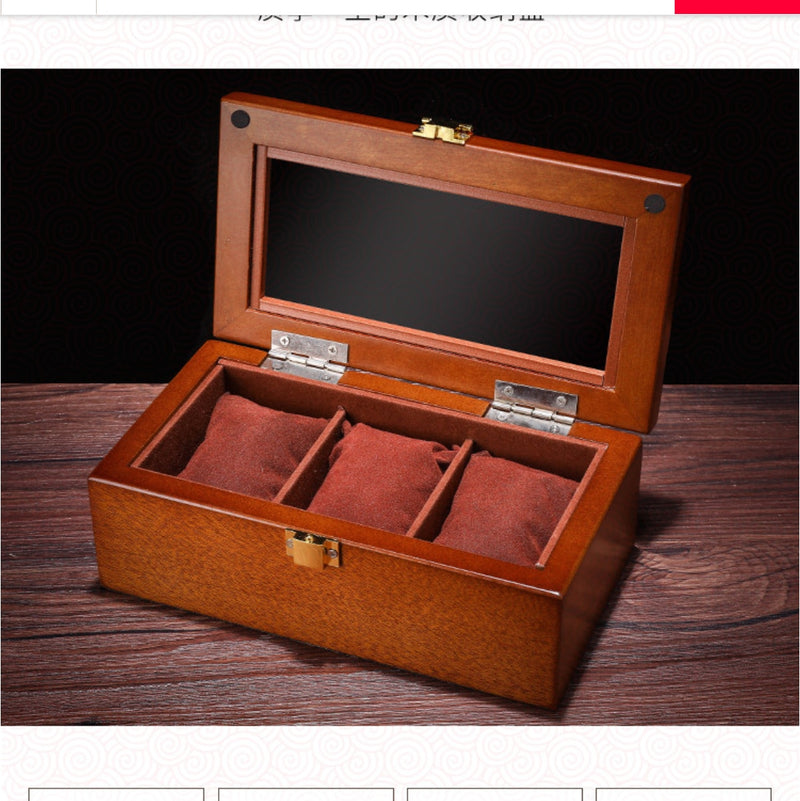 3/5/8/10/12 Slots Wood Watch Box Organizer New Coffee Watch Holder With Glass Window Mens Watch Storage Box Gift Case