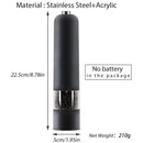 Automatic Salt Pepper Grinder Set Electric Plastic Ceramic Burr Mill For Herb Pepper Spice Adjustable Kitchen Grinding Gadgets