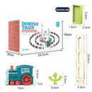 Kids Domino Train Car Set Sound Light Automatic Laying Domino Brick Colorful Dominoes Blocks Game Educational DIY Toy Gift