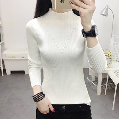 Turtleneck Sweater Women Pull Femme Nouveaute 2022 New Knitted Female Sweater Fall Pullover Winter Clothes Womens Jumpers Mujer