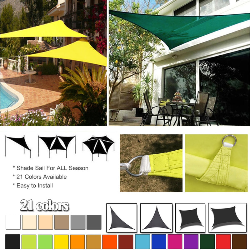 Refugio solar a prueba de agua, parasol triangular, protección para exteriores, jardín, Patio, piscina, toldo de vela de sombra, parasol para acampar 420D