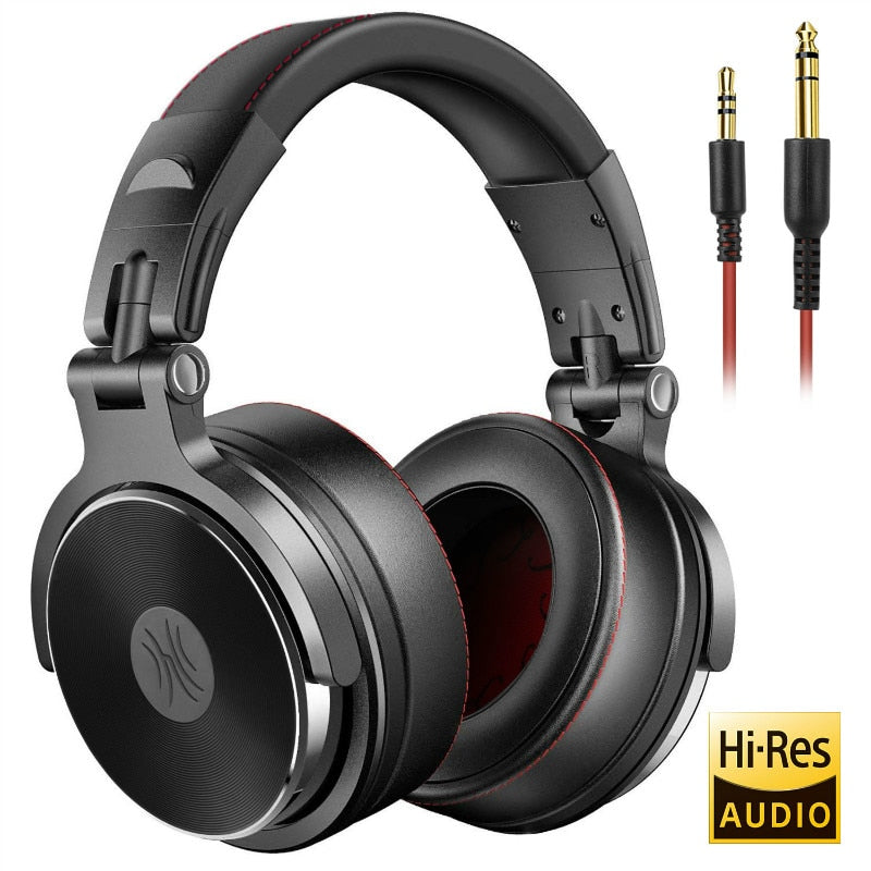 Oneodio Pro10/30/50 Auriculares con cable Estudio profesional DJ Auriculares con micrófono Sobre la oreja Monitor Grabación Auriculares estéreo