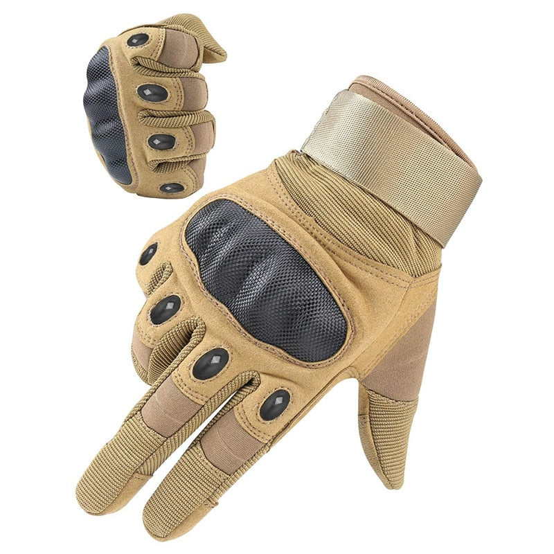 Outdoor Knuckle Tactical Gloves for Men Military Gloves for Shooting Airsoft Paintball Motorcycle Climbing and Heavy Duty Work