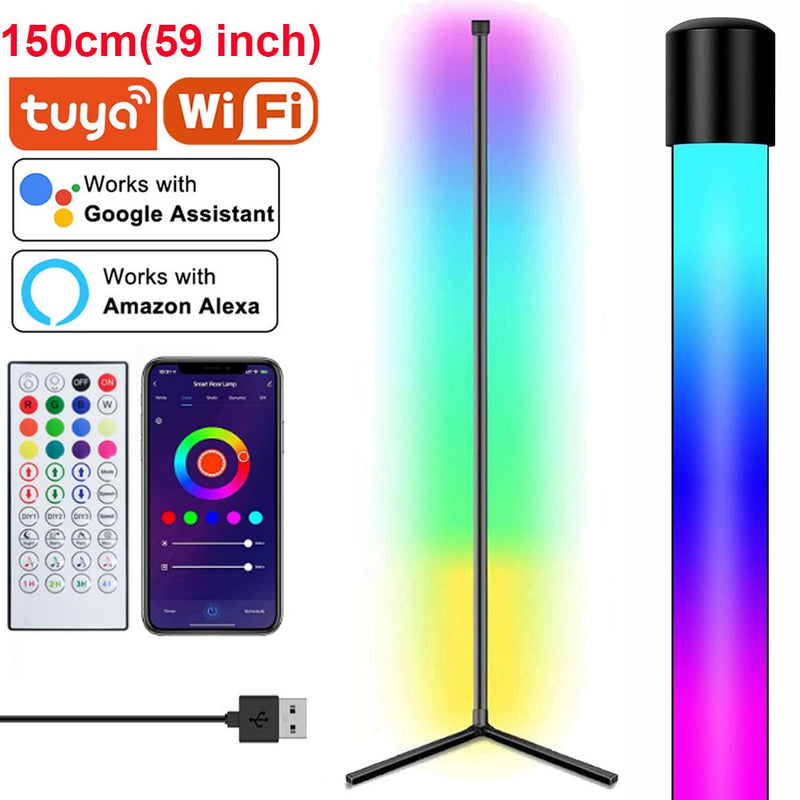 Leclstar Modern LED Floor Lamps RGB Lamp Indoor Lighting Atmospheric Bluetooth Remote Control Stand Light Home Living Room Decor