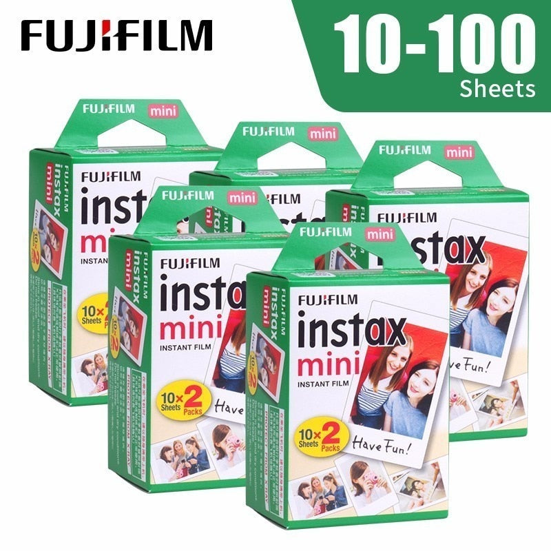 Origin Fujifilm Instax Mini Film 10-100 Sheets Photo Paper for Fuji Instant Film Cameras Instax Mini 11 8 9 90 Link Liplay EVO