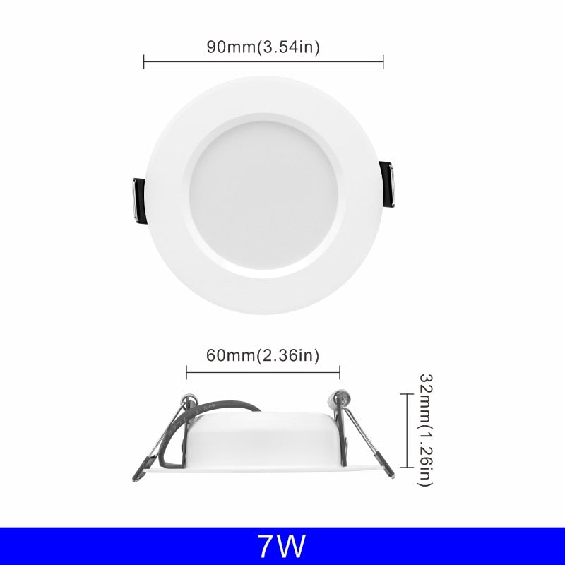 10 teile/los Led Downlight 3 Watt 5 Watt 7 Watt 9 Watt 12 Watt 15 Watt 220 V Deckeneinbauleuchte 3/4/5 zoll Runde Led Panel Down Light Scheinwerfer Beleuchtung