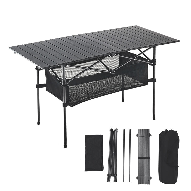 Outdoor Folding Table Chair   Camping Aluminium Alloy Picnic Table Waterproof Durable Folding Table Desk For 140*70*70CM