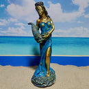ERMAKOVA Große Harz geblendete griechische Reichtumsgöttin Fortuna Figur Pluto Lucky Fortune Skulptur Büro Geschenk Home Decor