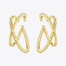 ENFASHION Punk Spike X Shape Ear Cuff Clip On Earrings For Women Gold Color Geometric Earings Without Piercing Jewelry E191146