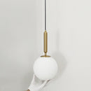 Lámpara colgante moderna lujosa bola de cristal dorada pantalla luces colgantes accesorios para comedor dormitorio decoración iluminación