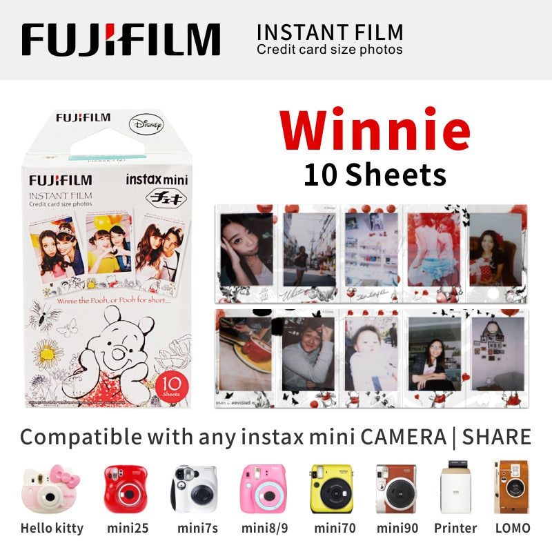 Origin Fujifilm Instax Mini Film 10-100 Sheets Photo Paper for Fuji Instant Film Cameras Instax Mini 11 8 9 90 Link Liplay EVO