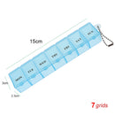 Tcare, organizador de pastillas de viaje, caja de pastillas a prueba de humedad para monedero de bolsillo, pastillero diario, contenedor portátil para medicamentos y vitaminas