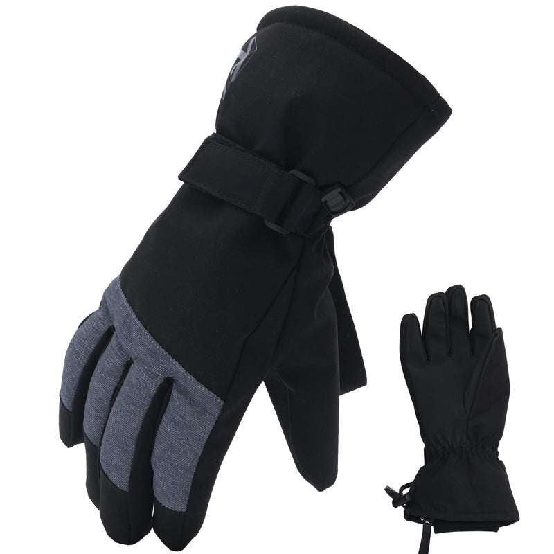 Extra Thick PU Palm Ski Gloves Winter Snow Outdoor Sport Women Men Warm Snowmobile Motorcycle Windproof Waterproof Snowboard
