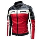 Ucrazy Männer 2022 Winter Casual Motor Gespleißte Lederjacke Mantel Männer Herbst Mode Biker Vintage Warme Lederjacke Mantel Männer