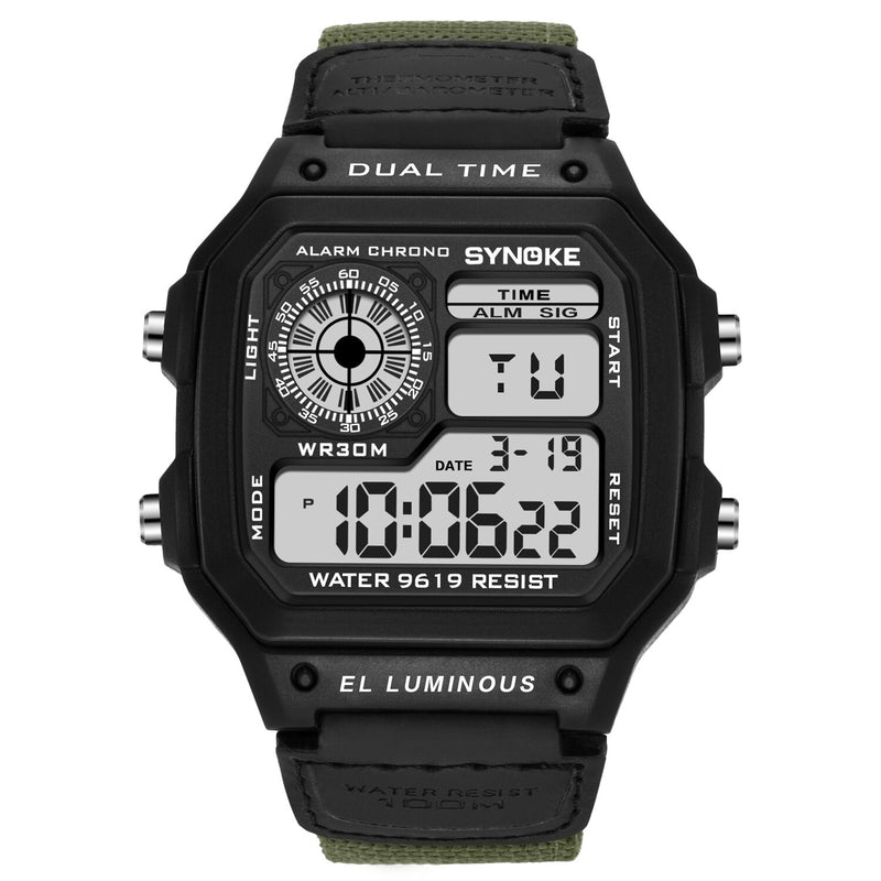 PANARS Reloj Deportivo Digital para hombre, Reloj deportivo resistente al agua hasta 50M, Relojes de pulsera de acero inoxidable, Relojes Deportivos Zegarek