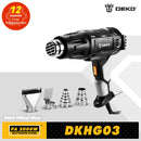 DEKO NEW DKHG03 220V 2000W Advanced Hot Air Gun Temperatures Adjustable With Four Nozzles Electric Heat Gun