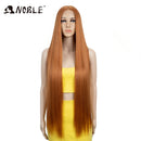 Noble Synthetic Lace Front Wigs For Women 38 Inch Straight Wig Lace Wig Ombre Blonde Lace Wigs Cosplay Straight Lace Front Wig